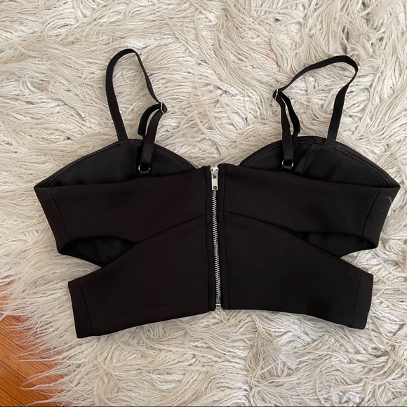 SEDUCTION black crop top with cut out size XS - Picture 2 of 2